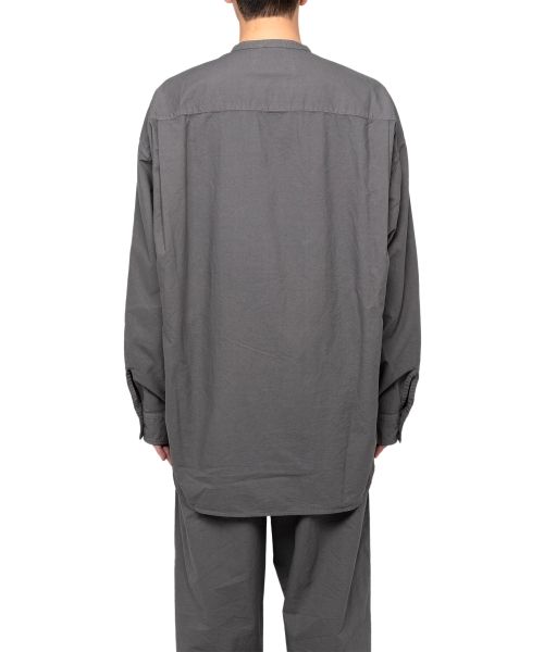 Band Collar Long Sleeve Shirt