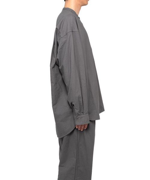 Band Collar Long Sleeve Shirt