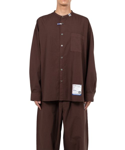 Band Collar Long Sleeve Shirt