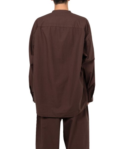 Band Collar Long Sleeve Shirt