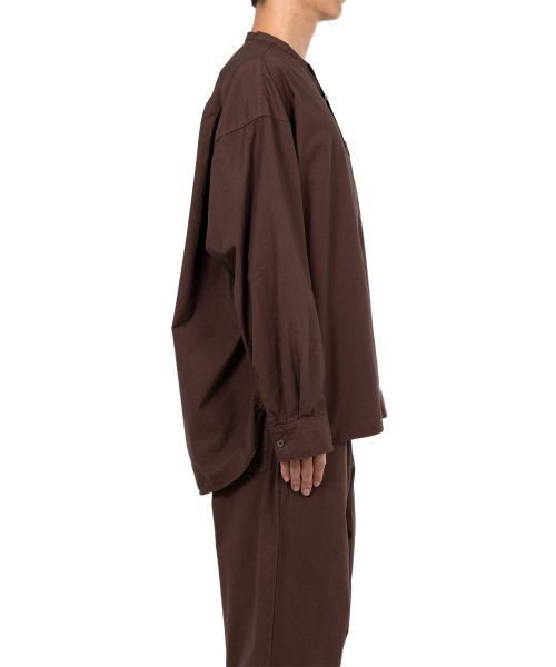 Band Collar Long Sleeve Shirt