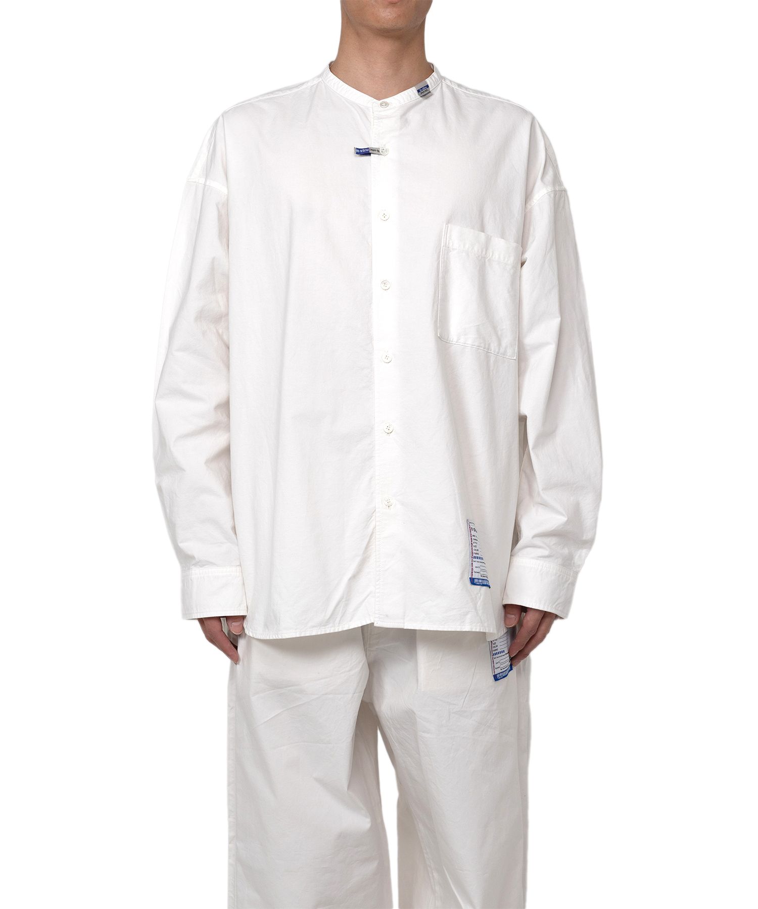 Band Collar Long Sleeve Shirt