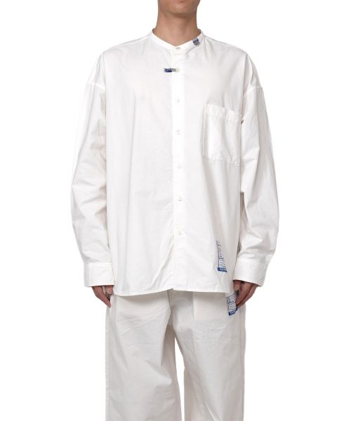 Band Collar Long Sleeve Shirt