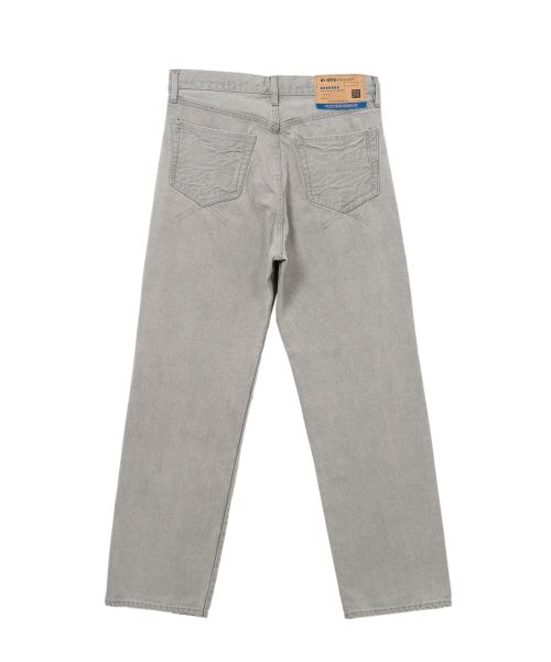 Bleached Denim Straight Pants