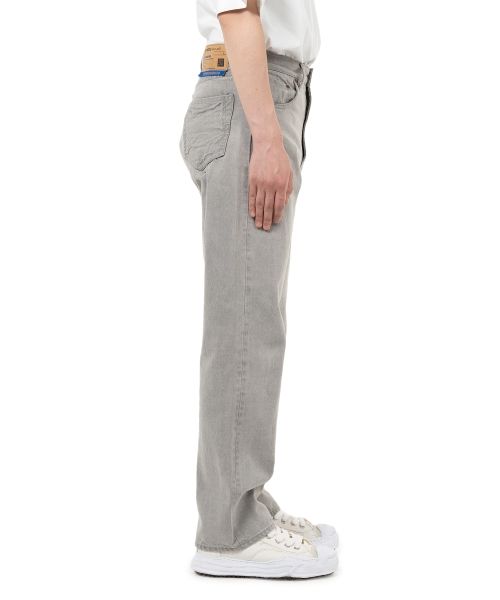 Bleached Denim Straight Pants