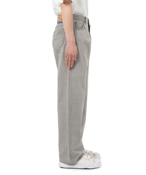 Bleached Denim Baggy Pants
