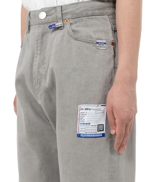 Bleached Denim Baggy Pants