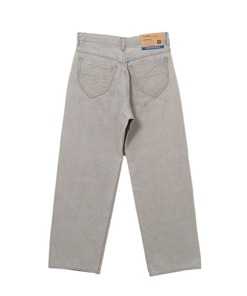 Bleached Denim Baggy Pants