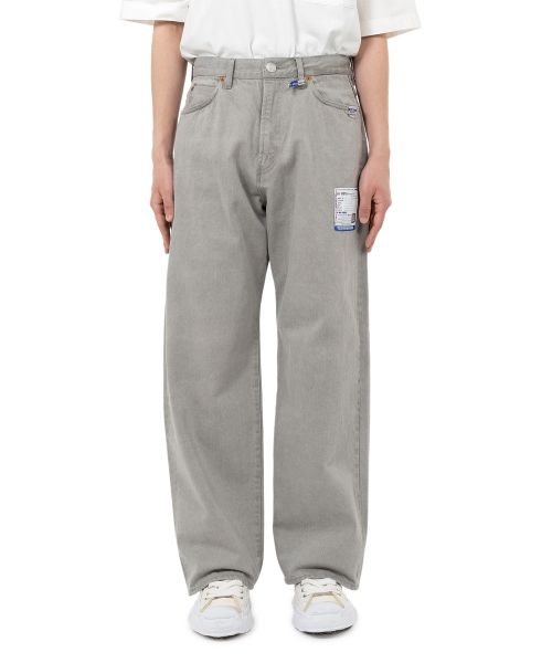 Bleached Denim Baggy Pants