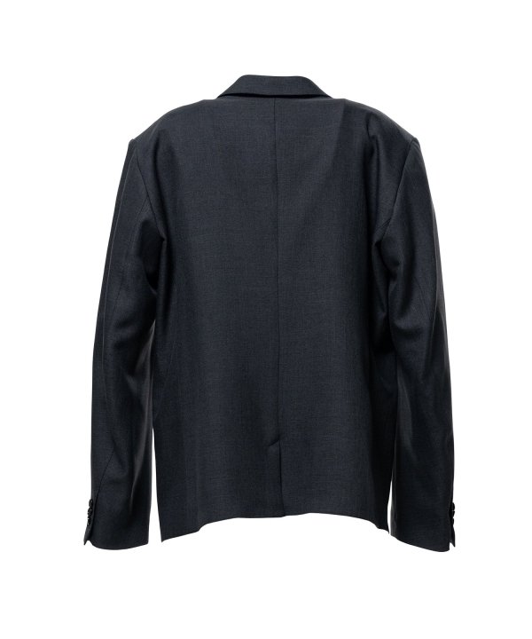 Sharkskin Wool Tailored Jacket