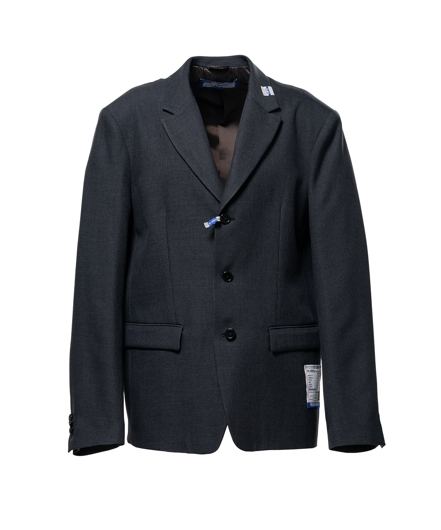 Sharkskin Wool Tailored Jacket