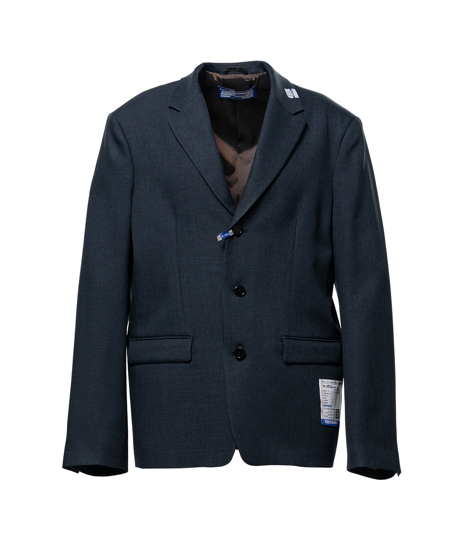 Sharkskin Wool Tailored Jacket