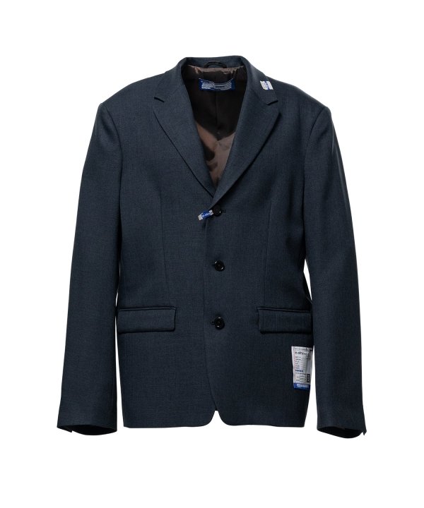 Sharkskin Wool Tailored Jacket