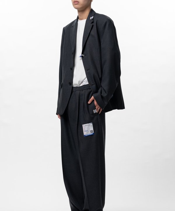 Sharkskin Wool Tailored Jacket