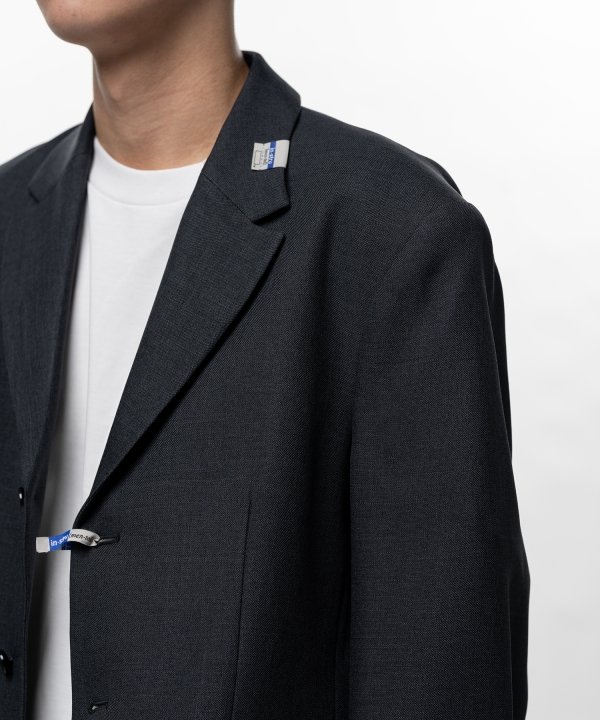 Sharkskin Wool Tailored Jacket