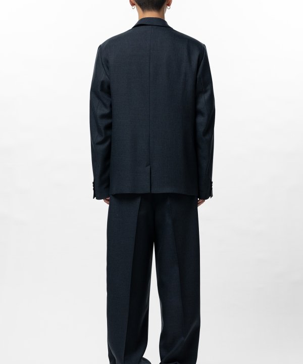 Sharkskin Wool Tailored Jacket