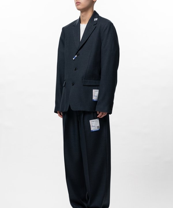 Sharkskin Wool Tailored Jacket