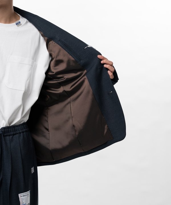 Sharkskin Wool Tailored Jacket