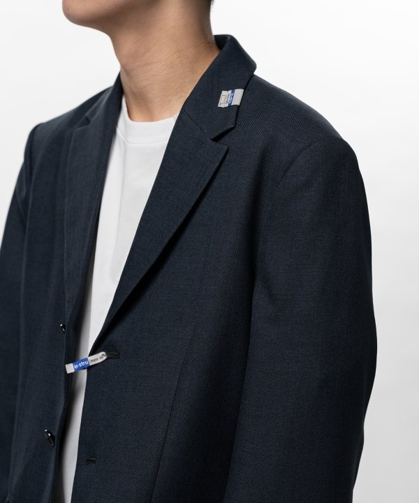 Sharkskin Wool Tailored Jacket