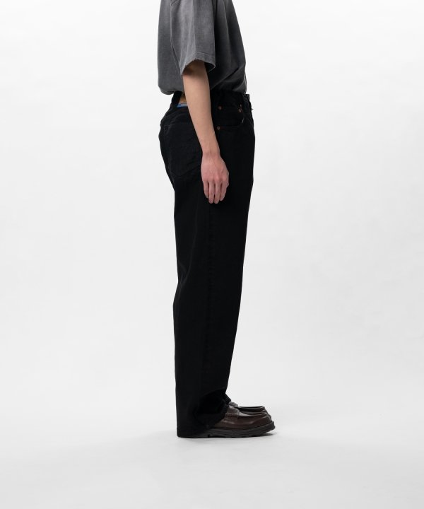 One Washed Selvage Denim Straight Pants