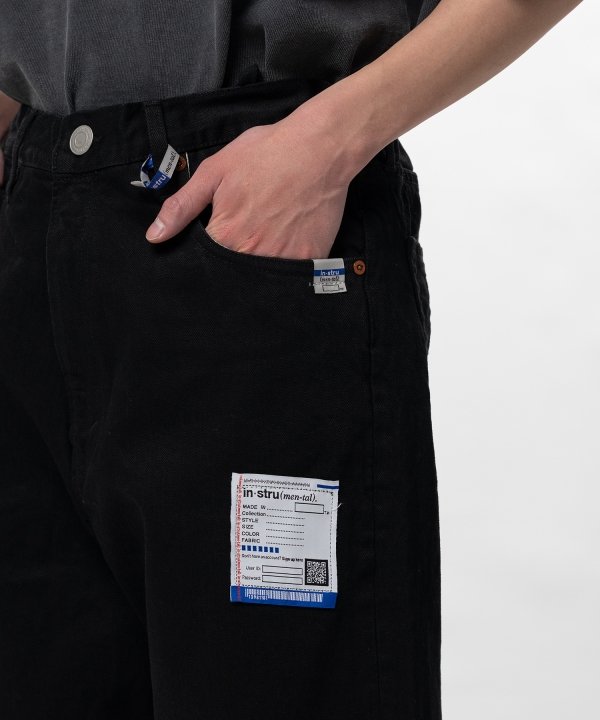 One Washed Selvage Denim Straight Pants