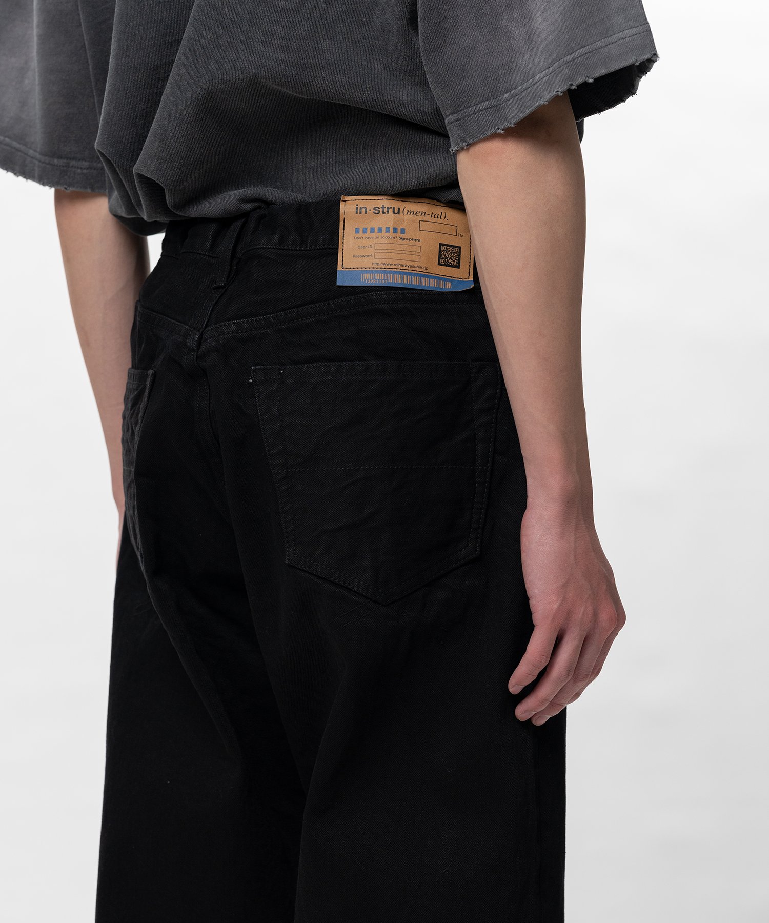 One Washed Selvage Denim Straight Pants