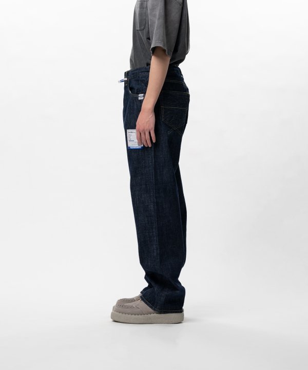 One Washed Selvage Denim Straight Pants