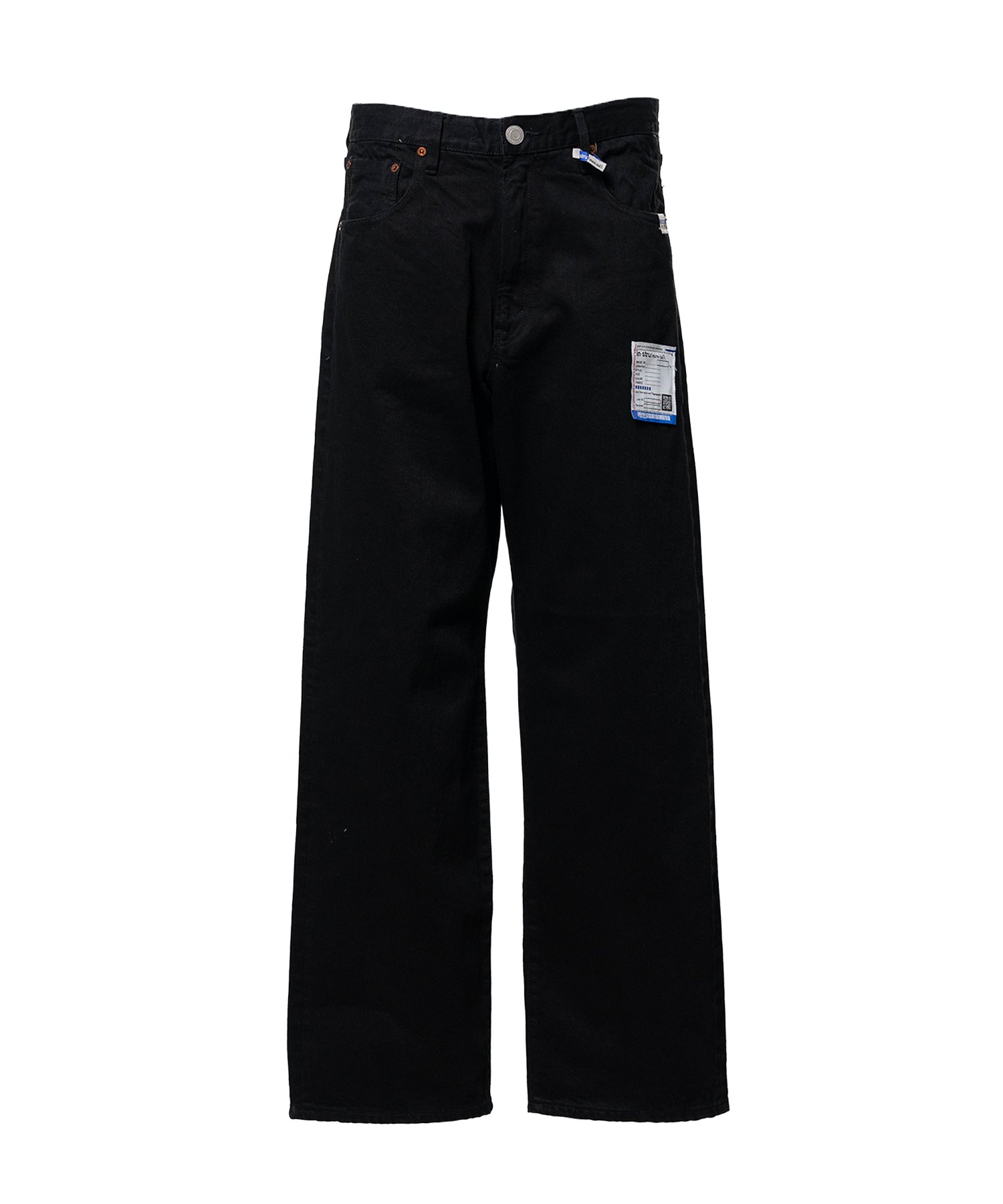 One Washed Selvage Denim Straight Pants