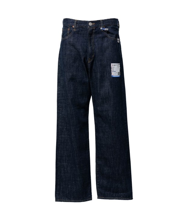 One Washed Selvage Denim Straight Pants
