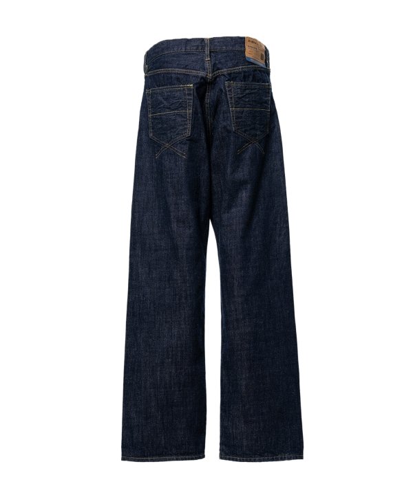 One Washed Selvage Denim Straight Pants