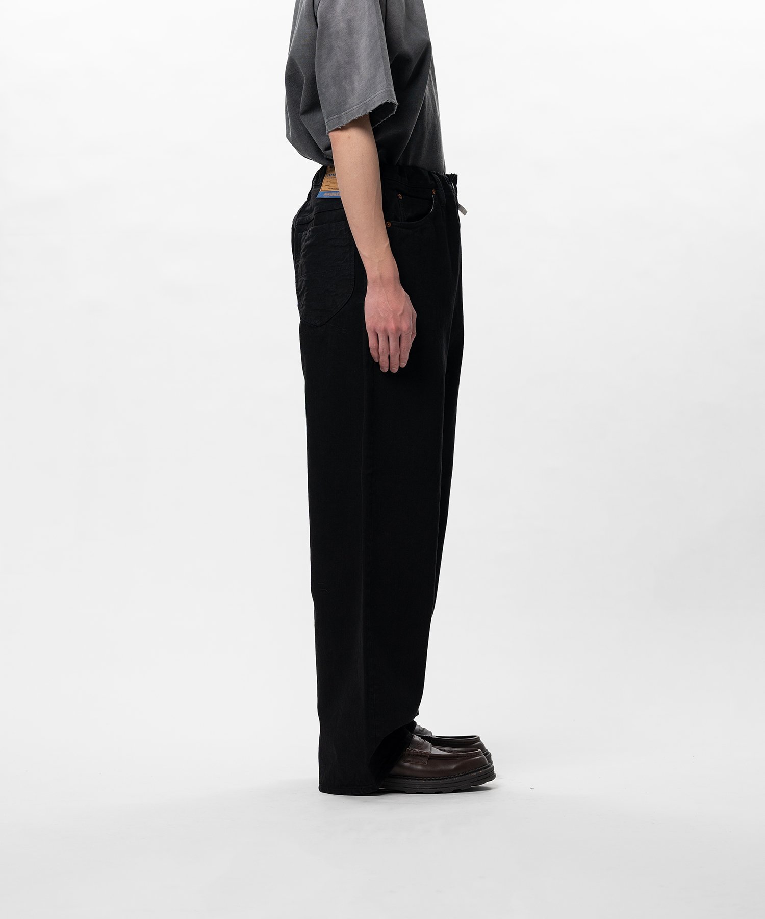 One Washed Selvage Denim Baggy Pants