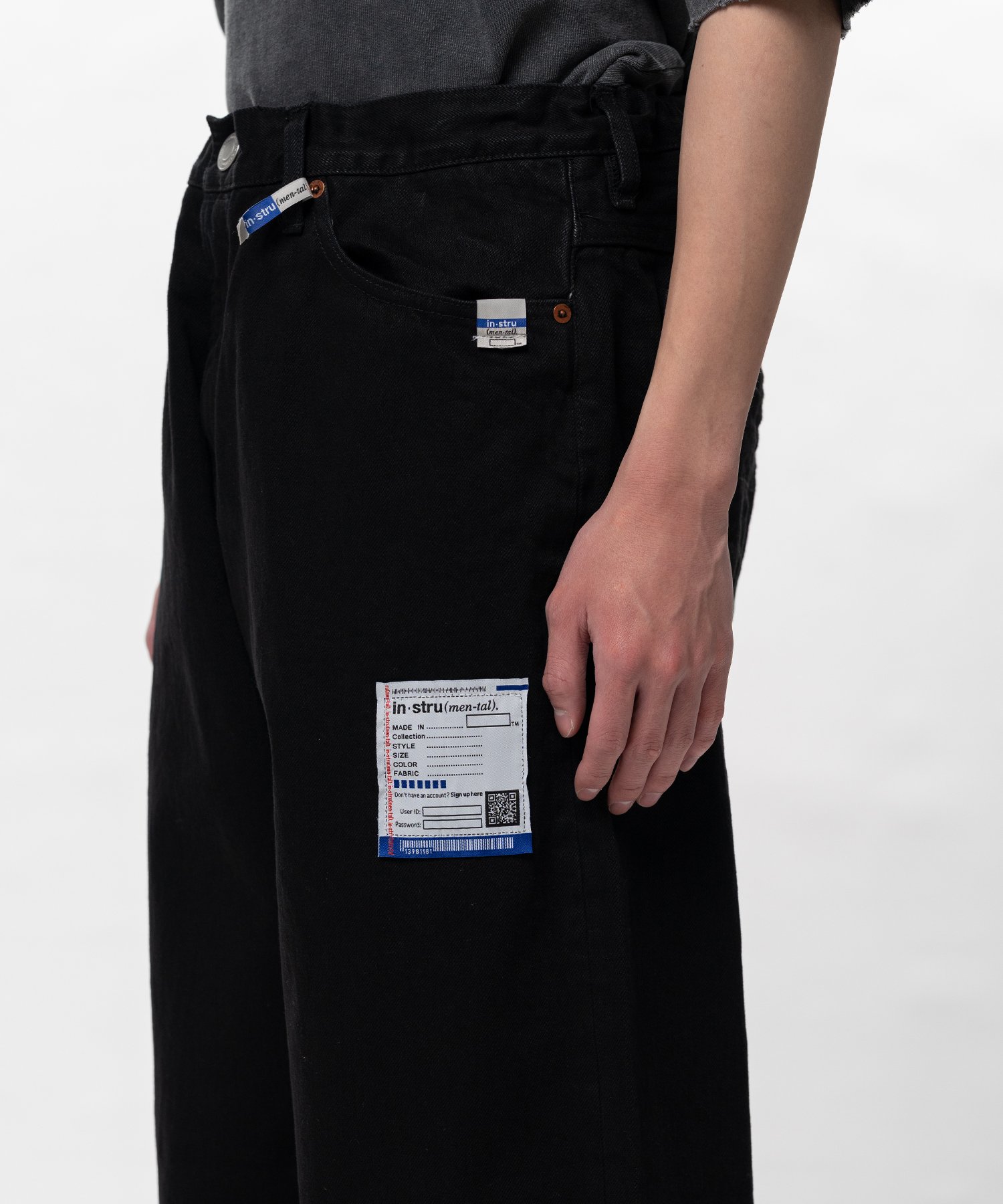 One Washed Selvage Denim Baggy Pants