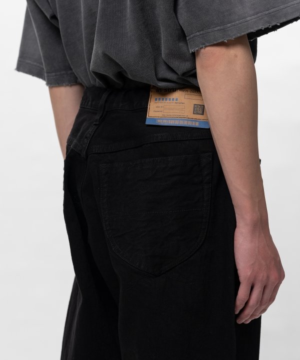 One Washed Selvage Denim Baggy Pants