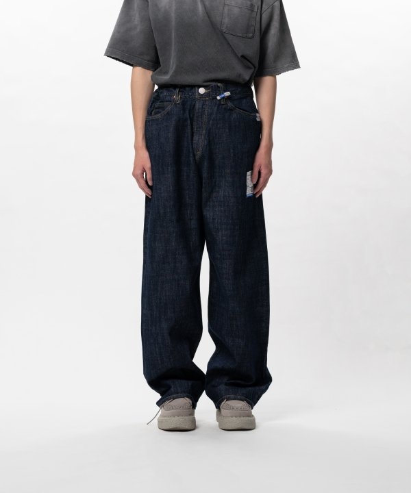 One Washed Selvage Denim Baggy Pants