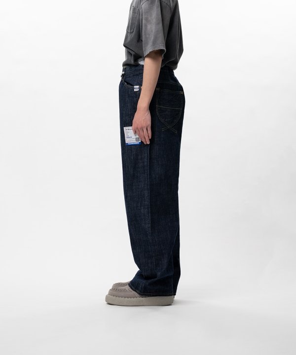 One Washed Selvage Denim Baggy Pants
