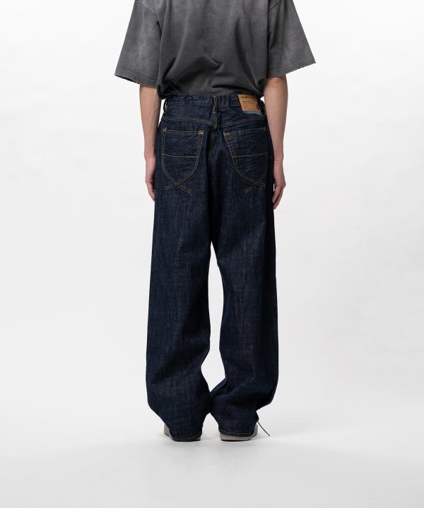 One Washed Selvage Denim Baggy Pants