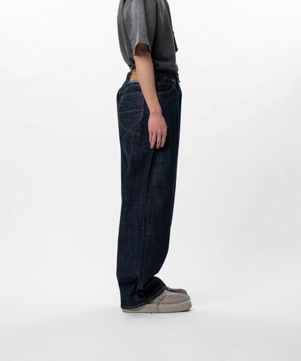One Washed Selvage Denim Baggy Pants