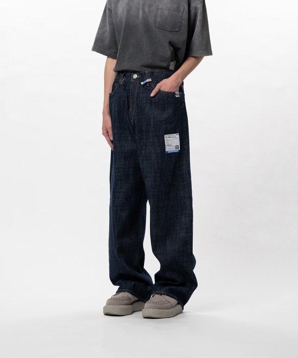 One Washed Selvage Denim Baggy Pants