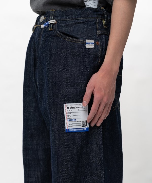 One Washed Selvage Denim Baggy Pants