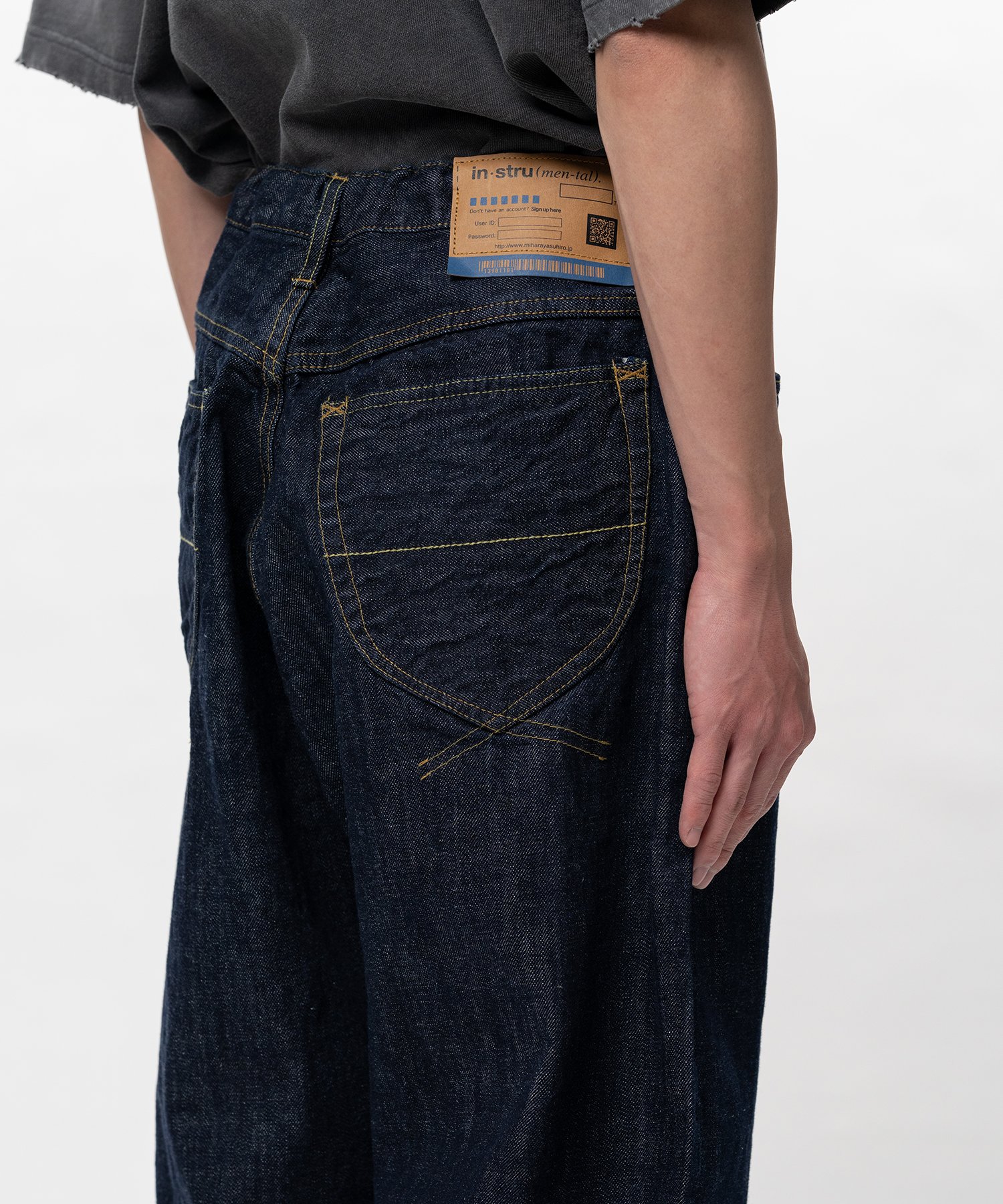 One Washed Selvage Denim Baggy Pants