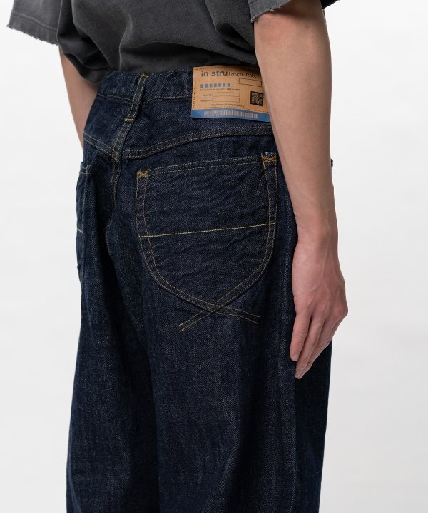 One Washed Selvage Denim Baggy Pants