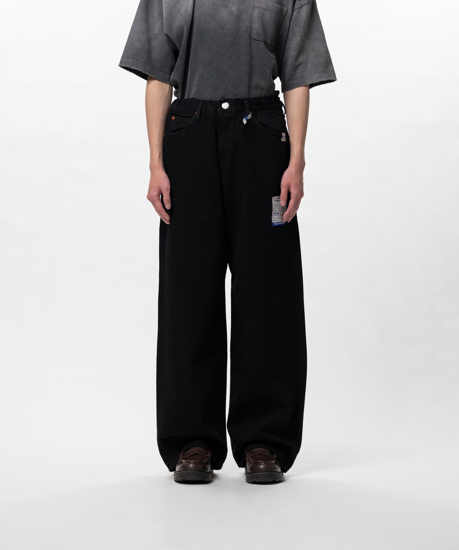 One Washed Selvage Denim Baggy Pants