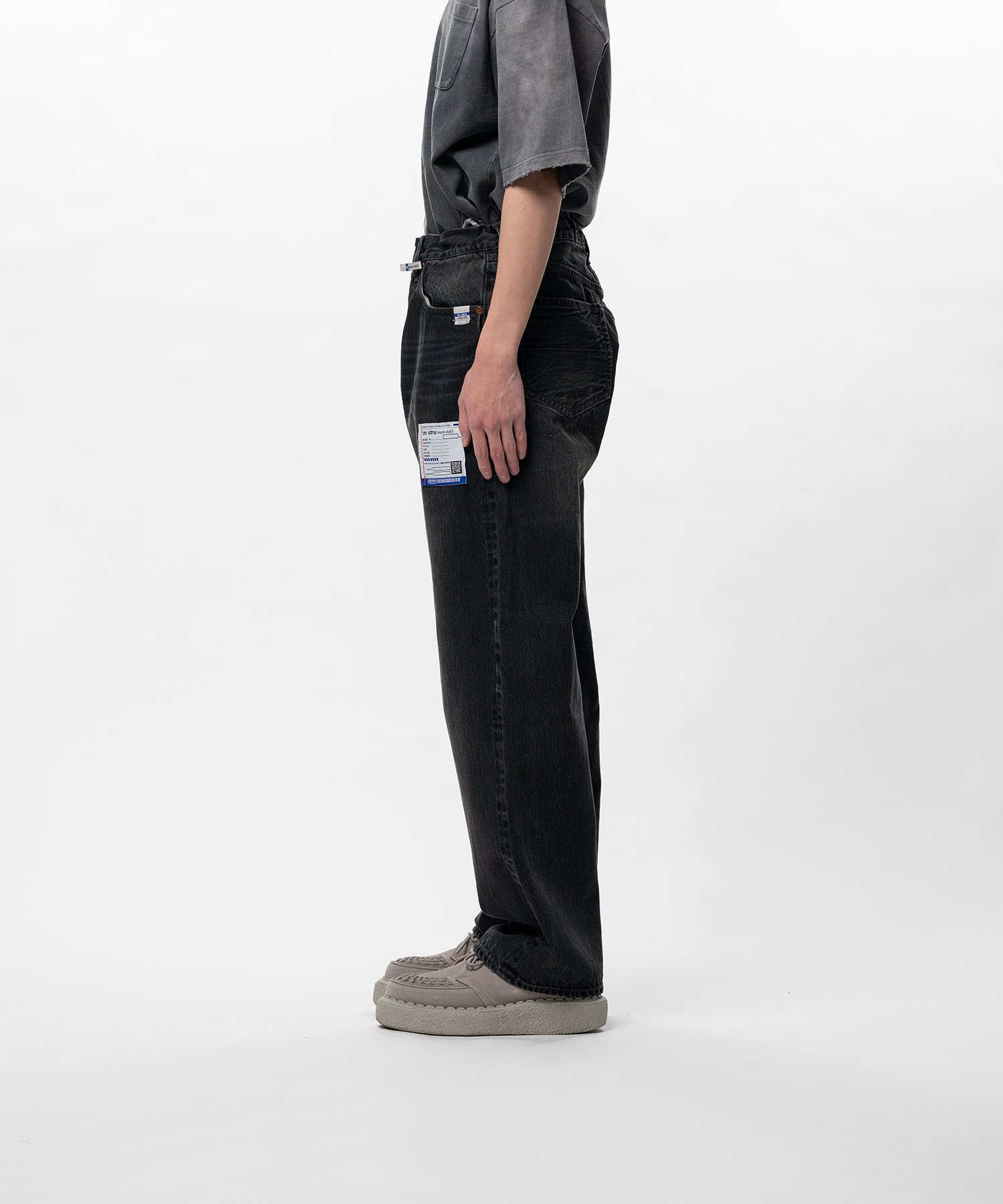 Hard Washed Selvage Denim Straight Pants