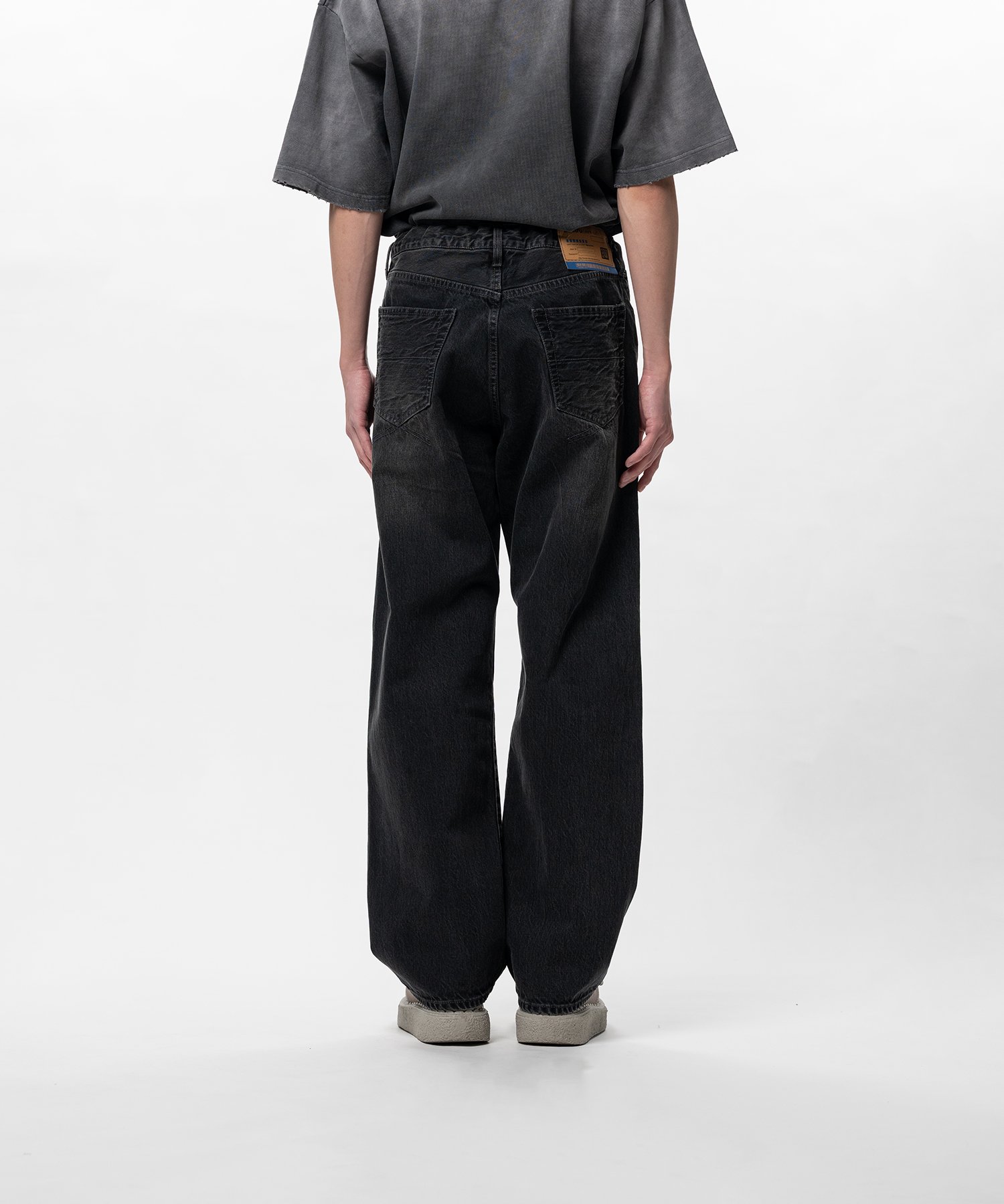 Hard Washed Selvage Denim Straight Pants