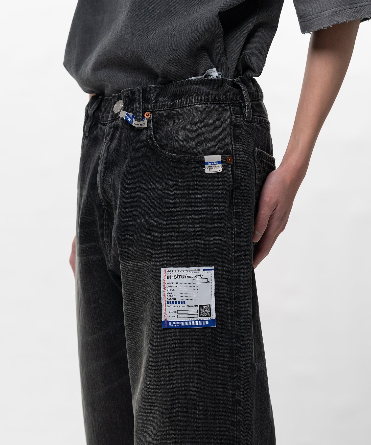 Hard Washed Selvage Denim Straight Pants