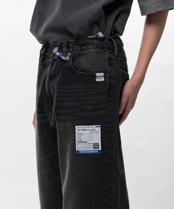Hard Washed Selvage Denim Straight Pants