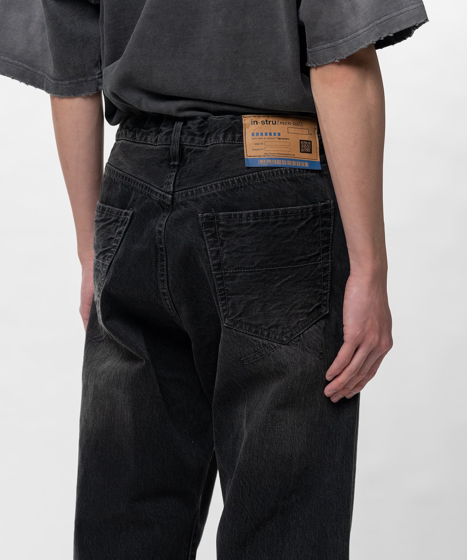 Hard Washed Selvage Denim Straight Pants