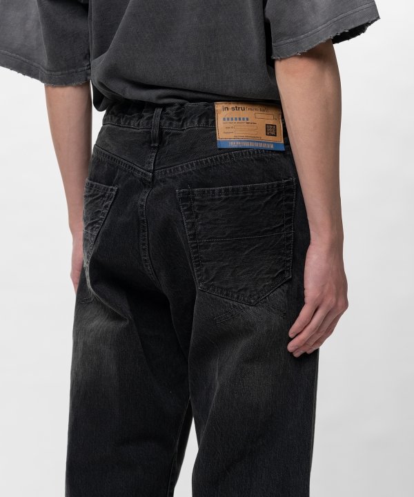 Hard Washed Selvage Denim Straight Pants