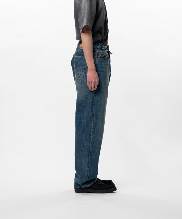 Hard Washed Selvage Denim Straight Pants