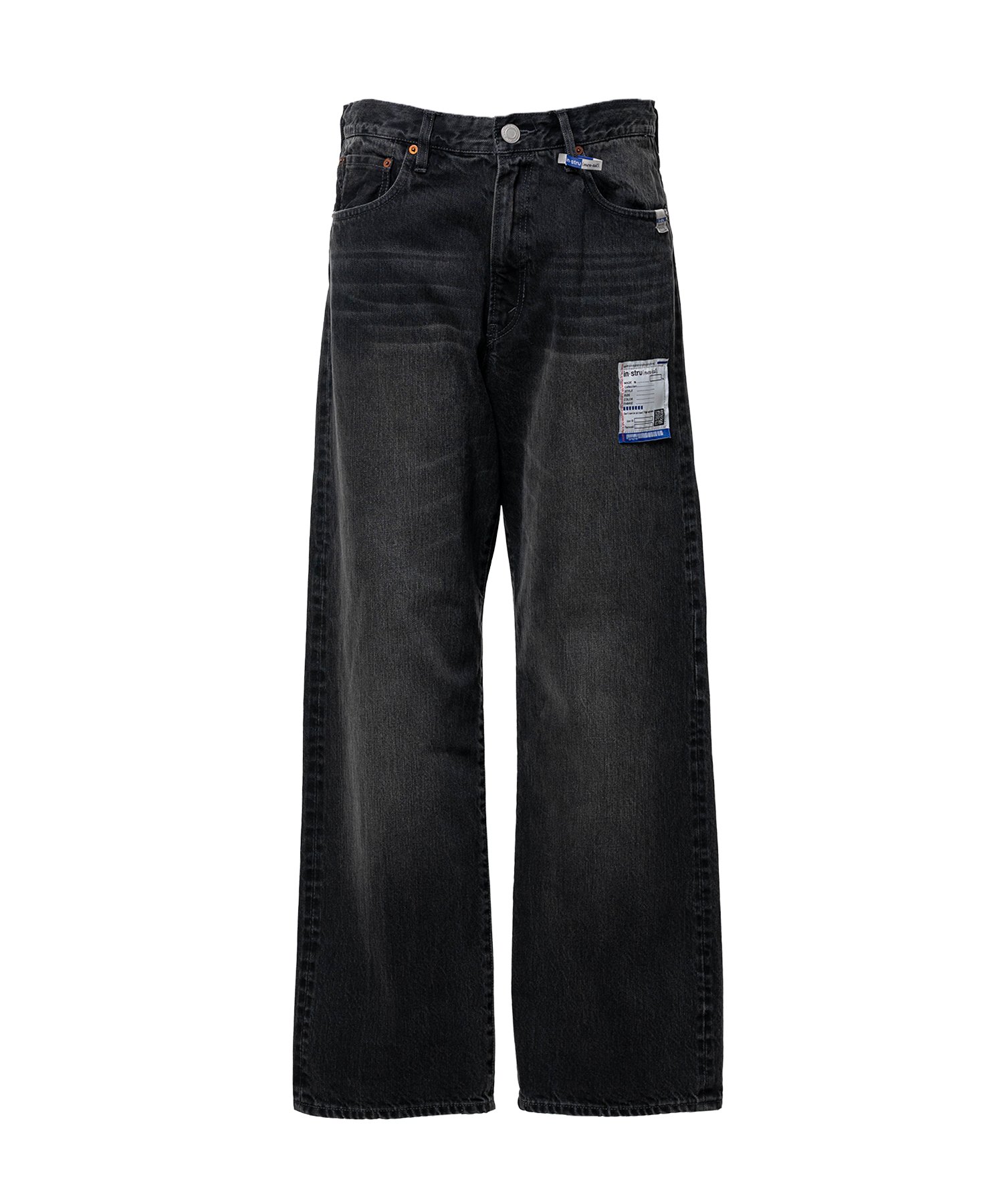 Hard Washed Selvage Denim Straight Pants
